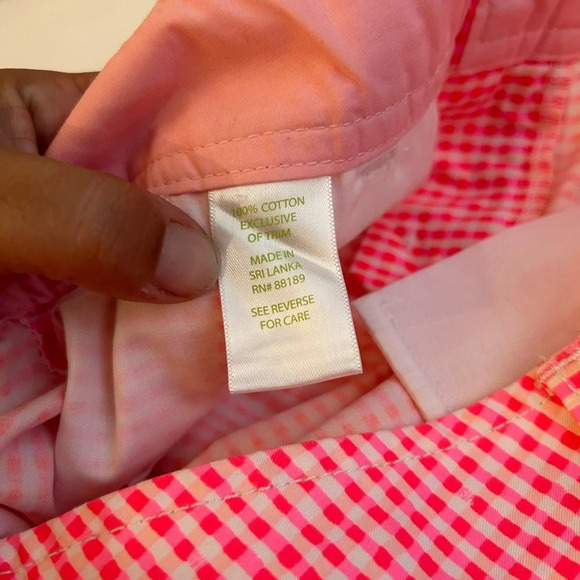 ! Lilly Pulitzer Buttercup Scallop Short Hot pink gingham 2 - Picture 4 of 5